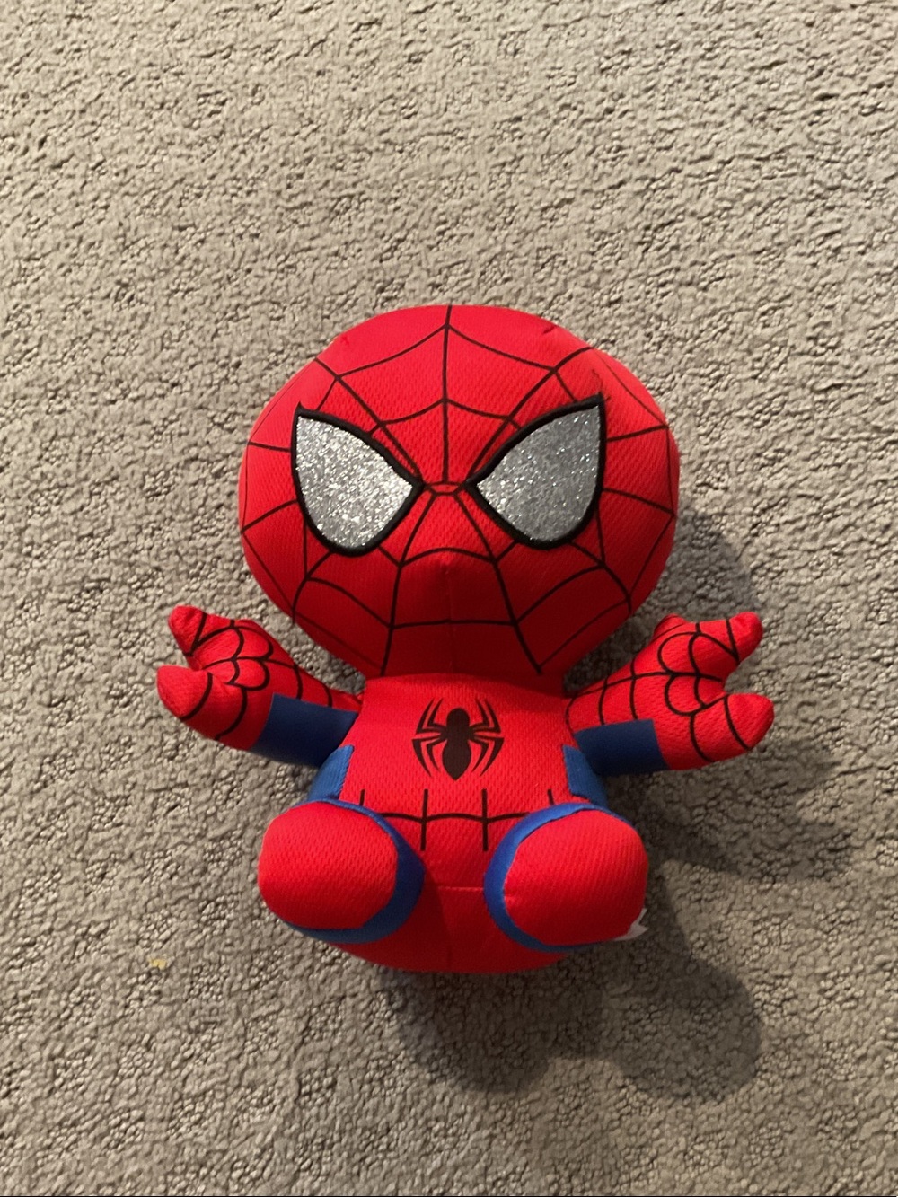 Ty Red and Blue Spider Plush - Kids Superhero Stuffed Toy